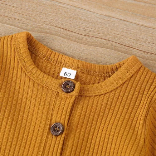 Miniatura 134 de Mameluco unisex de manga corta para bebé recién nacido, con botones, de una pieza, ropa de color sólido