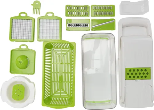 Miniatura 9 de Todo en picador de verduras, rebanador de verduras y rallador de queso, picador de verduras de cebolla C Food C, utensilios de cocina con pelador