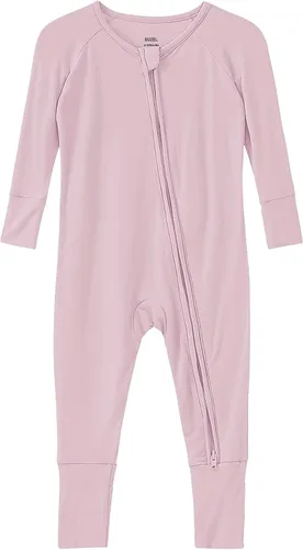 Miniatura 23 de Pijama de viscosa de bambú sin pies para niños y niñas, pijamas con cremallera para dormir y jugar, mameluco - 0-24 meses