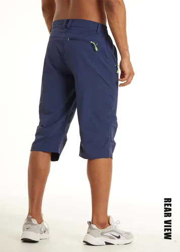 Miniatura 2 de MAGCOMSEN Pantalones cortos de senderismo para hombre, de secado rápido, pantalones capri 34, bolsillos con cremallera, pantalones deportivos