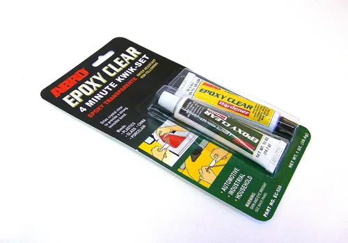 Miniatura 2 de ABRO Pegamento epoxi transparente de 2 partes, 4 minutos, sin amarilleo, resistente al agua y a los disolventes, repara vidrio, plástico