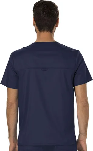 Miniatura 5 de Cherokee Conjunto de ropa quirúrgica Workwear Revolution WW690 con camiseta con cuello en V y pantalón delantero WW140, azul marino, L parte