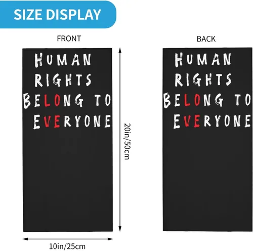 Miniatura 3 de Human Rights Belong to Everyone Head Wrap, Neck Gaiter, Headband, Fishing Mask, Magic Scarf Face Bandana Mask Neck Tube Balaclava for