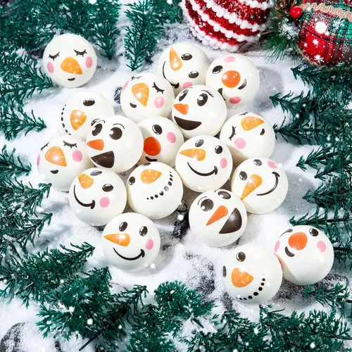 Miniatura 3 de Cindeer Pelotas Antiestrés de Navidad Juguetes de Navidad Muñecos de Nieve Pelota Antiestrés Pelota de PU para Apretar Regalo Antiestrés Rellenos