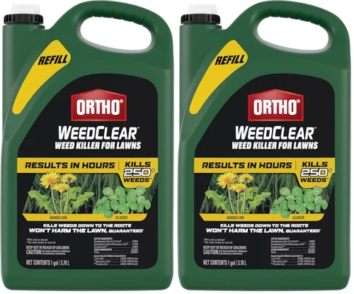 Miniatura 12 de Ortho WeedClear herbicida para césped con Comfort Wand, mata más de 250 malas hierbas incluyendo diente de león y trébol, 1 galón.