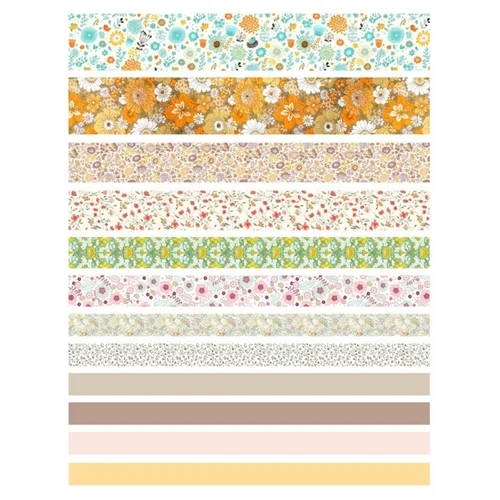 Miniatura 7 de Juego de 12 rollos de cinta Washi con varios patrones, suministros de manualidades para decoración de bricolaje y manualidades, estilo B