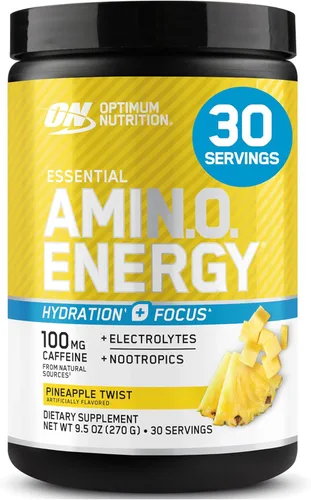 Miniatura 18 de Optimum Nutrition Amino Energy Plus Electrolytes - Bebida energética con aminoácidos y electrolitos para hidratación, sin azúcar, con BCAA, sabor