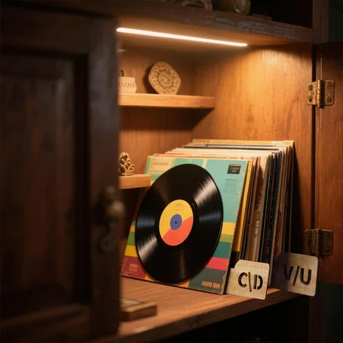 Miniatura 7 de Divisores de discos de vinilo con pestañas alfabéticas A-Z, 13 piezas divisoras de madera para álbumes LP, cómics, archivadores, revistas