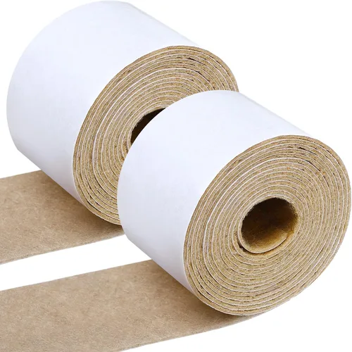 Miniatura 17 de Shappy Paquete de 2 tiras de fieltro con parte trasera adhesiva, rollo de cinta de fieltro, antideslizantes, autoadhesivas, cortables para muebles