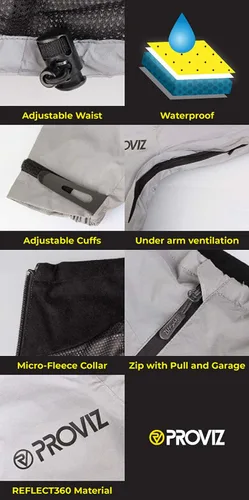 Miniatura 6 de Proviz REFLECT360 - Chaqueta para hombre color plateado