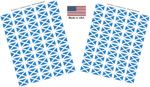 Miniatura 60 de 100 calcomanías de la bandera de Alaska; 1.5" x 1" hechas en Estados Unidos, calcomanías autoadhesivas de la bandera del estado para álbumes