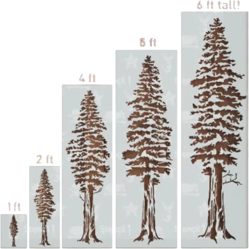 Miniatura 11 de Stencil1 Plantilla de ramas de acebo y hoja perenne – Plantilla de invierno reutilizable para manualidades, decoración de vacaciones, pintura sobre