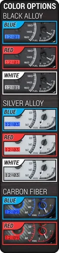 Miniatura 4 de Dakota Digital 73-87 Chevy Truck VHX System, Silver Face - Pantalla azul