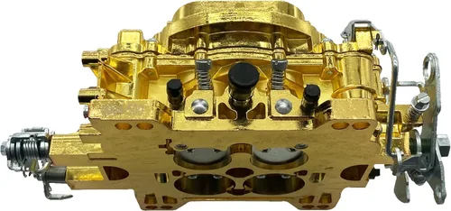 Miniatura 5 de 9905 Reemplazo de carburador de 4 barriles para brida cuadrada de carburador de estrangulador manual de 600 CFM (dorado)