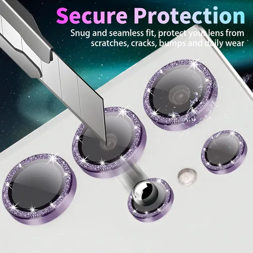Miniatura 2 de Protector de lente de cámara para Samsung Galaxy S24 Ultra, cubierta individual de lente de vidrio templado con bandeja de instalación para Samsung
