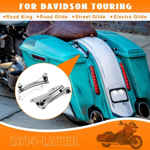 Miniatura 2 de Kit de hardware de acoplamiento cromado de 4 puntos Eumti para Harley Touring 2014-posterior, paquete de viaje de liberación rápida personalizada
