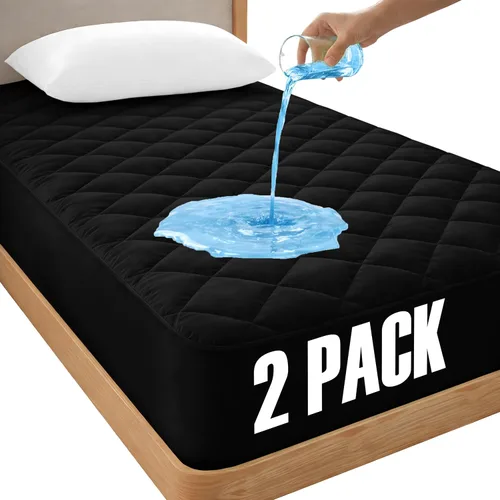 Miniatura 24 de LUX Décor Protector de Colchón Twin - Cubrecolchón Acolchado Elástico Ajustable Protector Hasta 16 Pulgadas de Profundidad - Cubrecolchón Suave
