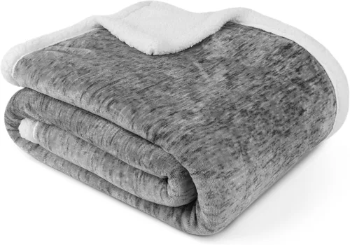Miniatura 20 de PAVILIA Premium Manta de vellón sherpa a cuadros súper suave, acogedora, afelpada, microfibra ligera, reversible para sofá y cama, para todas