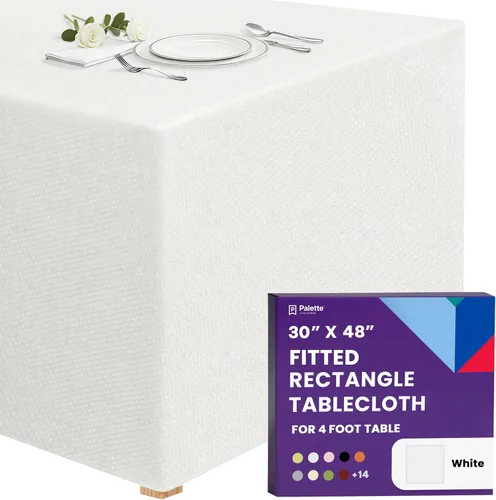 Miniatura 50 de Gee Di Moda - Mantel rectangular a medida en poliéster lavable para mesa de 4 pies, ideal para mesa de bufé, fiestas, cenas, bodas, vacaciones