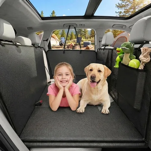 Miniatura 14 de Funda de asiento de coche para perros, funda de asiento para perros 600D resistente y duradera para asiento trasero, hamaca para perros 100%