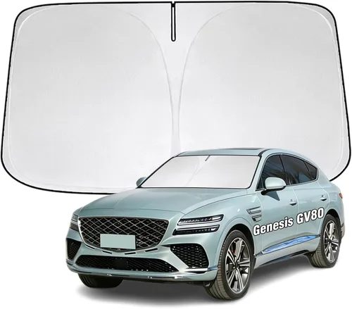 Miniatura 42 de Parasol para parabrisas delantero compatible con Toyota Highlander 2020-2023 2024 2025, protector de visera solar bloquea los rayos UV, parasol