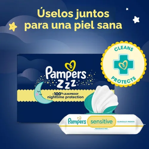 Miniatura 14 de Pampers ZZZ Pañales Nocturnos, Talla 7 (41+ libras), 36 Unidades, Protección Nocturna Pañales Desechables para Bebé, Protección Nocturna contra