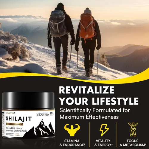 Miniatura 7 de Resina Shilajit, Shilajit orgánica del Himalaya, 600 mg de potencia de grado oro, Shilajit para hombres y mujeres con más de 85 minerales y ácido