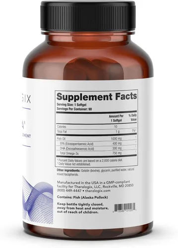 Miniatura 7 de Theralogix TherOmega Omega-3 Suplemento de aceite de pescado - Apoya la salud del corazón, el cerebro, el sistema inmunológico y las articulaciones*