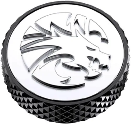 Miniatura 5 de Bykski G 1/4in. Tapón de parada con logotipo de dragón moleteado (B-PD5-DG) - Plata plateado