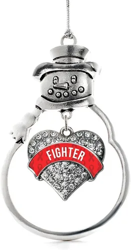 Miniatura 136 de Inspired Silver - Big Sis - Adorno de Navidad plateado - Adorno de árbol de Navidad con dije de corazón con circonita cúbica - Decoración colgante
