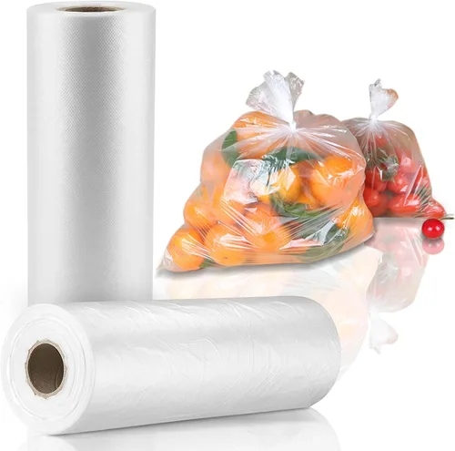Miniatura 10 de Bolsas de almacenamiento de alimentos de 10 x 14 pulgadas, bolsa de plástico transparente, 500 unidades bolsa de plástico desechable para alimentos