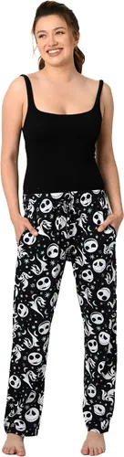 Miniatura 7 de Disney Pantalones de descanso para mujer, pantalones de pijama de algodón con estampado completo