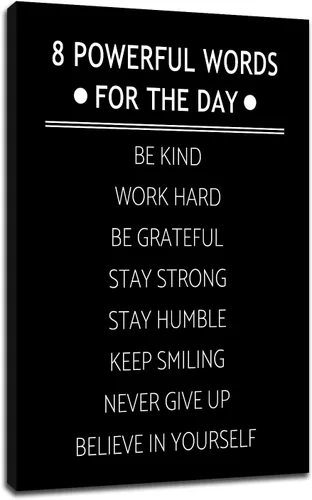 Miniatura 58 de Motivational Wall Art 1% Better Every Day Quote Framed Canvas Poster Inspirational Wall Decor for Office Gym Study Room Small Size Growth Mindset