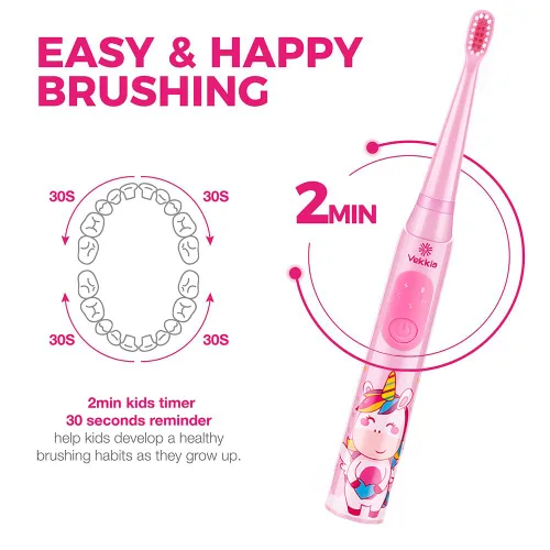 Miniatura 4 de Vekkia - Cepillos de dientes eléctricos para niños Rosa