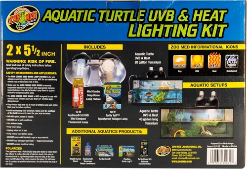 Miniatura 3 de Zoo Med, juego de rayo de calor y UVB para tortuga acuática
