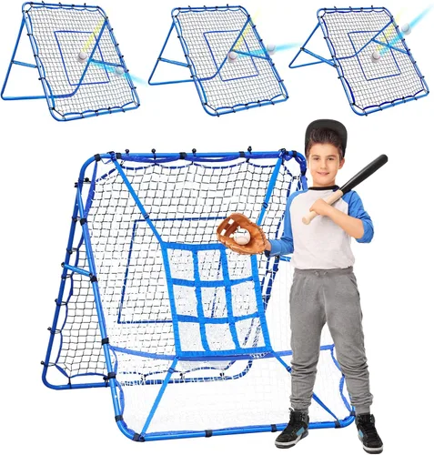 Miniatura 13 de Red de rebote de voleibol y béisbol, red de rebote de sóftbol, red de rebote de lacrosse de ajustes rápidos, equipo de práctica de rebote rápido