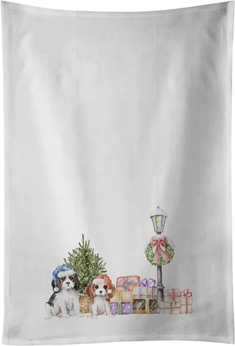 Miniatura 14 de Caroline's Treasures CK8100WTKT - Juego de 2 toallas de cocina con diseño de bulldog francés con diseño de país de las maravillas navideñas