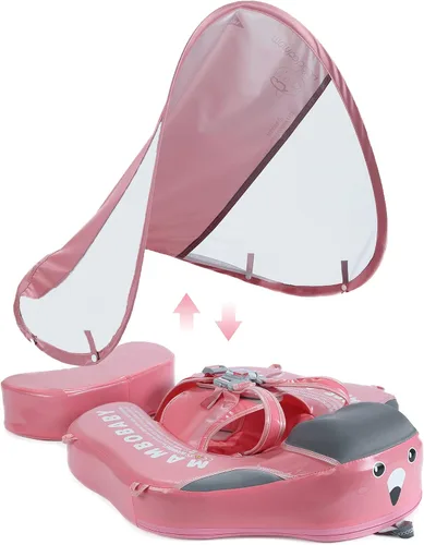 Miniatura 13 de Mambobaby - Flotador con cola y toldo para bebé, anillo de natación para cintura infantil, entrenador de natación y flotador no inflable con correa