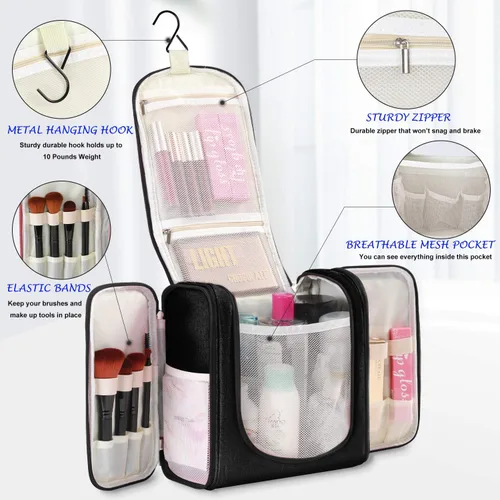 Miniatura 2 de Freegrace bolso para baño premium - organizador para viajes - gancho para colgar duradero - perfecto para accesorios, cosméticos, artículos