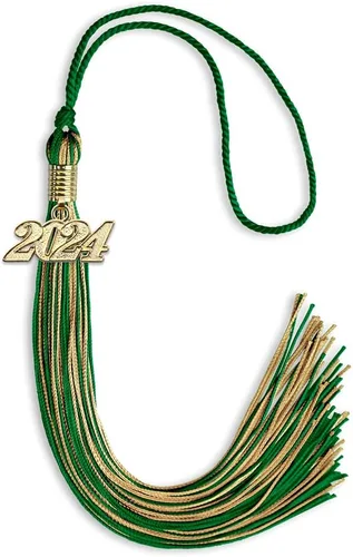 Miniatura 288 de Endea Graduation - Borla de doble color mixto con fecha dorada (negro/dorado antiguo, 2021)