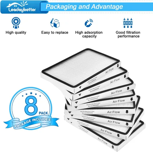 Miniatura 6 de Leadaybetter Paquete de 8 filtros HEPA 86889 mc-v199h 40324 para aspiradora Kenmore EF-1, pieza de repuesto #86889
