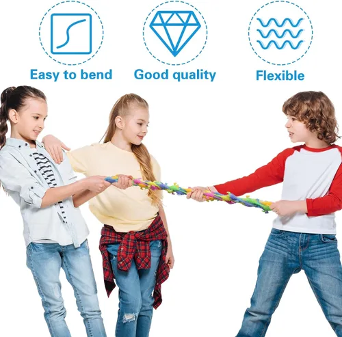 Miniatura 6 de Paquete de 12 juguetes elásticos para ansiedad, juguetes sensoriales de cuerda elástica, coloridas cuerdas elásticas para regalo del día del niño