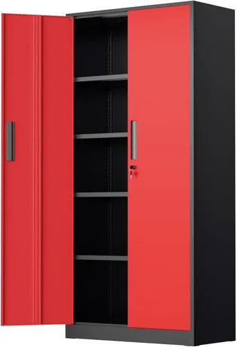 Miniatura 20 de INTERGREAT 67" Tall Bathroom Cabinet, Storage Cabinet with 2 Doors & 1 Drawer, Bathroom Storage Cabinets with Adjustable Shelves, for Living Room