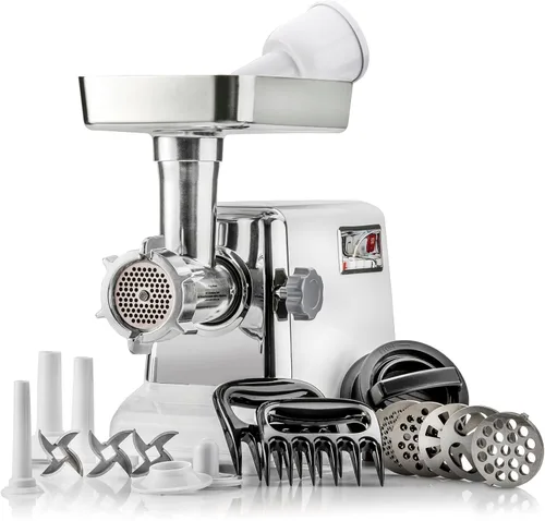 Máquina de triturar carne y rellenar salchichas STX International Model STX 3000 TF Turboforce eléctrica, tamaño 12, con 3 platos de moler, 3