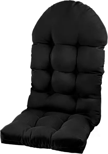 Miniatura 27 de Cojín para silla Adirondack, cojín para silla mecedora 44x19.4x4 pulgadas, cojines de respaldo alto para patio de arriba y abajo con lazos