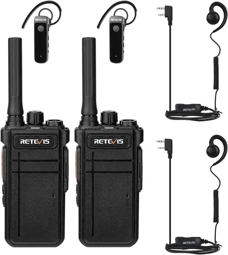 Miniatura 18 de Retevis Walkie Talkies RB37 Bluetooth, radio bidireccional Bluetooth, nueva versión, batería de larga duración de 2000 mAh y 120 h, auricular