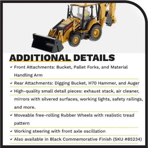 Miniatura 5 de Diecast Masters Caterpillar 420F2 It Retroexcavadora Cargadora Serie High Line Vehículo