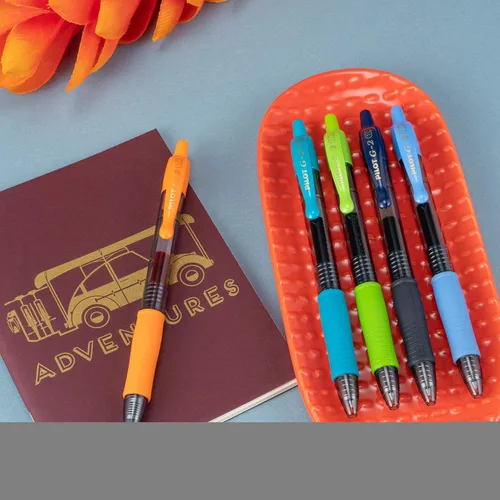 Miniatura 5 de Pilot G2 - Bolígrafos retráctiles de tinta de gel de alta calidad, punta gruesa (0.039 pulgadas), bolígrafos de gel 1.0, surtidos, paquete de 14