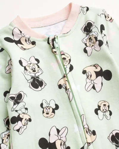 Miniatura 3 de Disney Mameluco de Minnie Mouse para bebé niña paquete de 2 mamelucos con pies 0-9 meses
