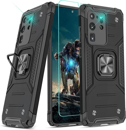 Miniatura 23 de YmhxcY Funda para Galaxy Note 8, funda para Galaxy Note 8 con protector de pantalla curvado 3D, fundas de grado armadura con soporte giratorio